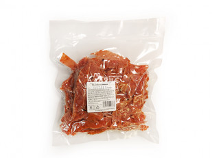 Мясо СЛАЙСЫ из МРАМОРНОЙ ГОВЯДИНЫ с/к (0,5 кг): Индейка вяленая (строганина)