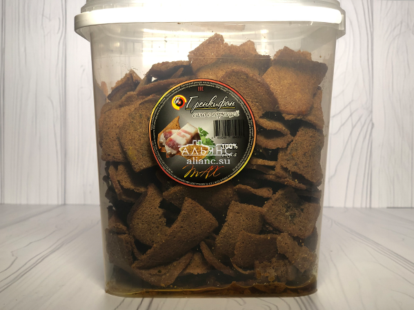 Ржаные гренки со вкусом сала с горчицей в Краснодаре