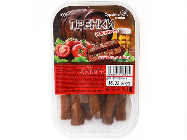 Сурские гренки Томат спайси (100 гр) в Краснодаре